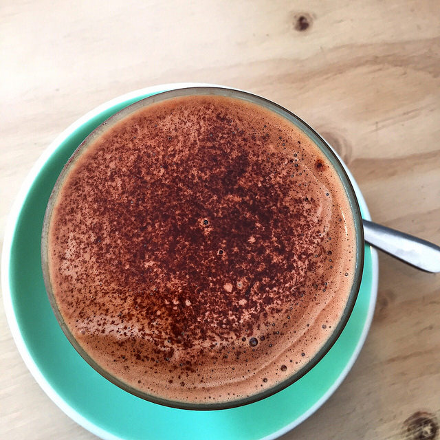 Dairy free, almond milk mocha (#coffee #dairyfree #vegan #paleo #paleobreakfast)