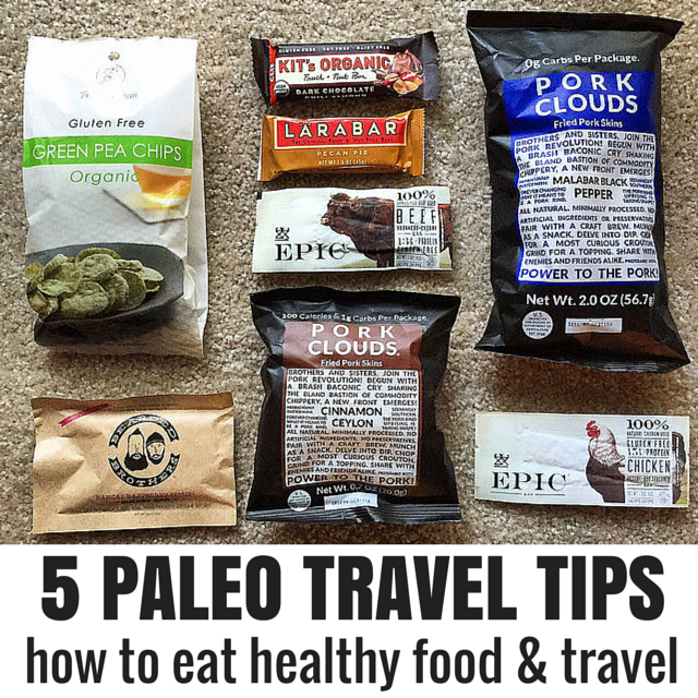 Paleo travel tips (5 ways to eat healthy, real food while traveling) #paleo #paleotravel #cleaneating #paleomeals...definitely need this as much as I travel!